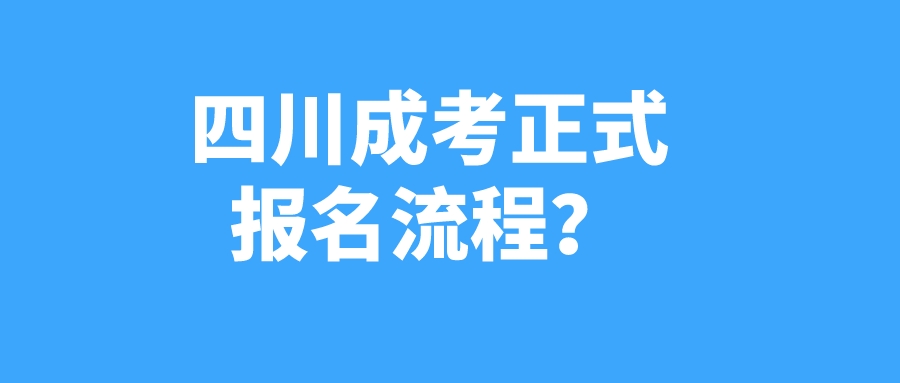 四川成考正式報名流程？