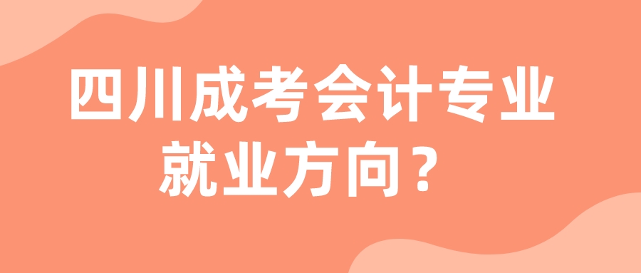 四川成考會計專業就業方向？